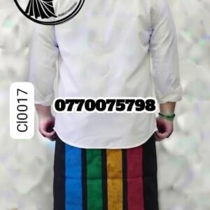 Black&Multi Handloom Cotton Sarong cl0017