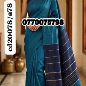 Best Green& Blue Handloom Cotton Saree cd20078/a78