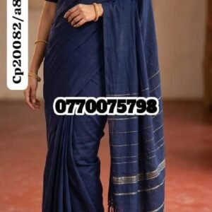 Best Navy Blue Handloom Cotton Saree cp20082/a82
