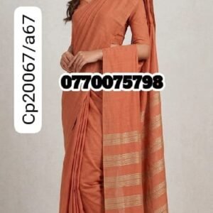 Best Mustard Brown Handloom Cotton Saree cp20067/a67