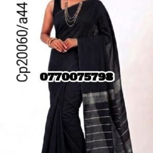 Best Black Handloom Cotton Saree cp20060/a44