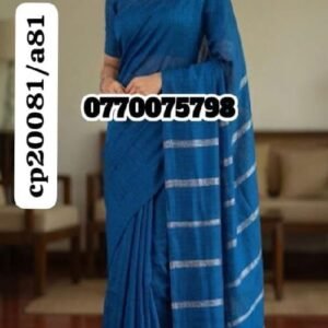 Best Peacock Blue Handloom Cotton Saree cp20081/a81