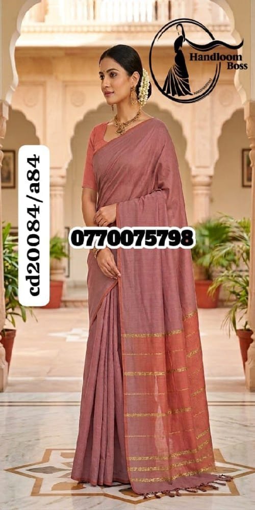 Best Burge Handloom Cotton Saree cd20084/a84