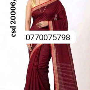 Red Handloom Cotton saree csd20006/a6