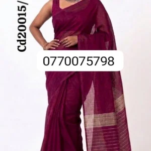 Necto maroon handloom cotton saree cd20015/a14
