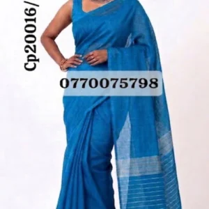 mid blue handloom cotton saree cp20016/a15