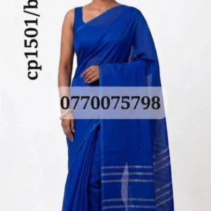 royal blue handloom cotton saree cp1501/b2