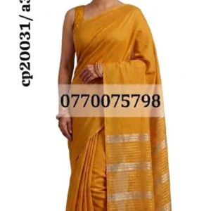 Mustard Yellow Handloom Cotton Saree-Cp20031/a31