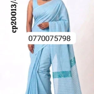 light blue handloom cotton saree cp20013/a12