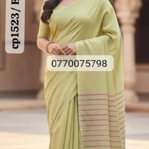 light green handloom cotton saree cp1523/b23