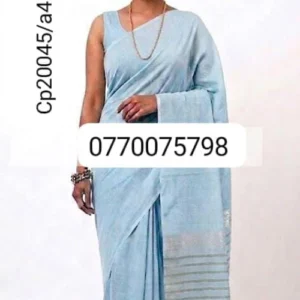 light blue handloom cotton saree cp20045/a45