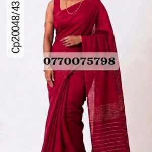 red handloom cotton saree cp20048/a43