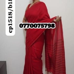 Best Red Handloom Cotton Saree cp1518/b18