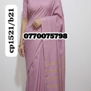 Best Light Onion Handloom Cotton Saree cp1521/b21