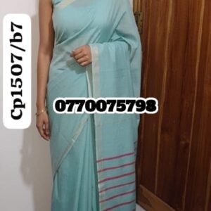 Best Light aqua Handloom Cotton Saree cp1507/b7