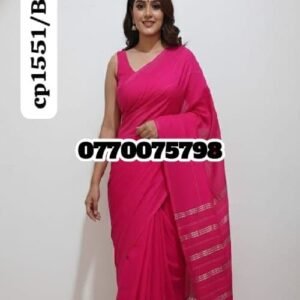 Best Dark Rose Handloom Cotton Saree cp1551/b51