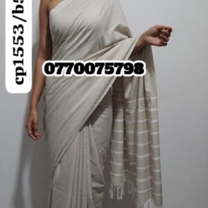 Best Ivory Handloom Cotton Saree cp1553/b53