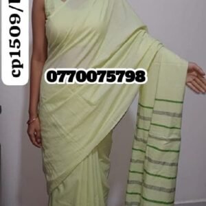 Best light green Handloom Cotton Saree cp1509/b9