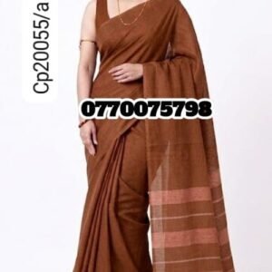 Best Mustard Brown Handloom Cotton Saree cp20055/a55