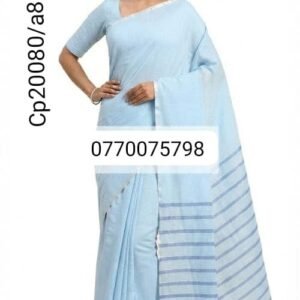 Best Light Blue Handloom Cotton Saree cp20080/a80