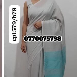 Best Cream Handloom Cotton Saree cp1579/b79