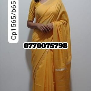 Best Butter Yellow Handloom Cotton Saree cp1565/b65