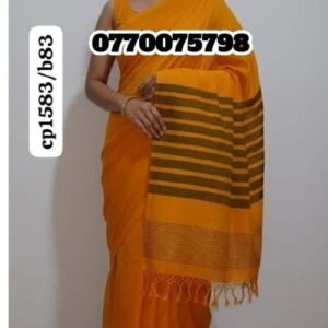 Best golden Yellow Handloom Cotton Saree cp1583/b83
