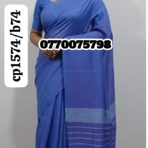Best Mid Blue Handloom Cotton Saree cp1574/b74