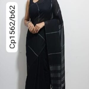 Best Black Handloom Cotton Saree cp1562/b62