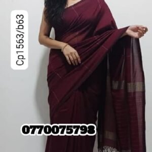Best Maroon Handloom Cotton Saree cp1563/b63