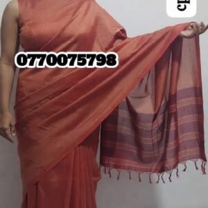 Elegance Golden Browne Handloom Cotton Saree cp1607/c7