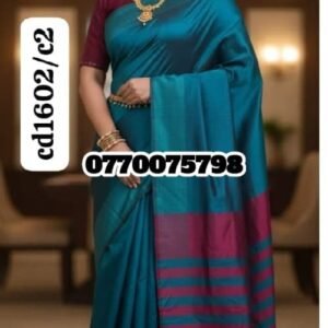 Elegance Aqua Green & magenta Handloom Cotton Saree cd1602/c2