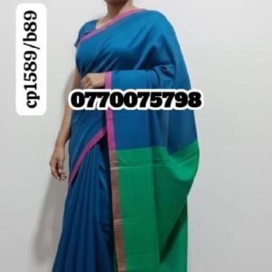 Elegance Peacock Blue & Green Handloom Cotton Saree cp1589/b89