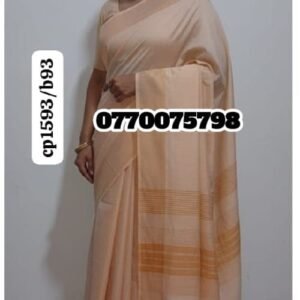 Elegance Light Butter Handloom Cotton Saree cp1593/b93