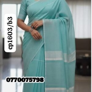 Elegance LIght Green Handloom Cotton Saree cp1603/b3