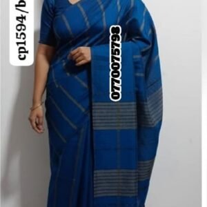 Elegance Peacock Blue Handloom Cotton Saree cp1594/b94