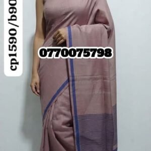 Elegance Peach Blue Handloom Cotton Saree cp1590/b90