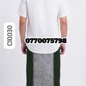 Army Green Sri Lankan Handloom Cotton Sarong -cl0030